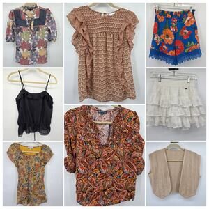 Paisley Floral Top Lot 8 Pc Womens Small Skirt Shorts Crochet Guess Hollister